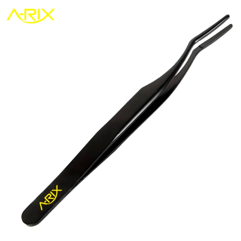 Stainless- Steel -Black -False- Eyelashes -Applicator -Curved -Lash -Tweezer- for -Easy- Lash -Application-1