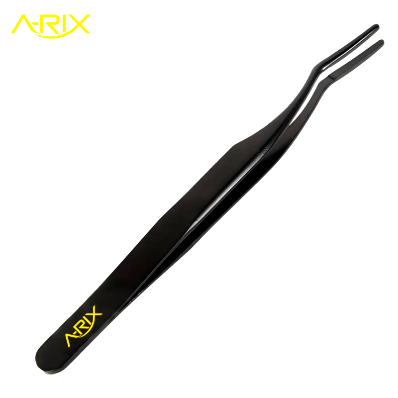 Stainless- Steel -Black -False- Eyelashes -Applicator -Curved -Lash -Tweezer- for -Easy- Lash -Application-1