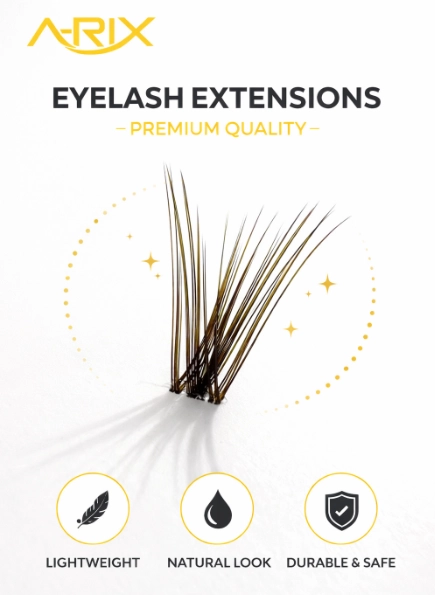 Special Brown & Black Mixed Natural DIY Self Application Individual Clusters Lash