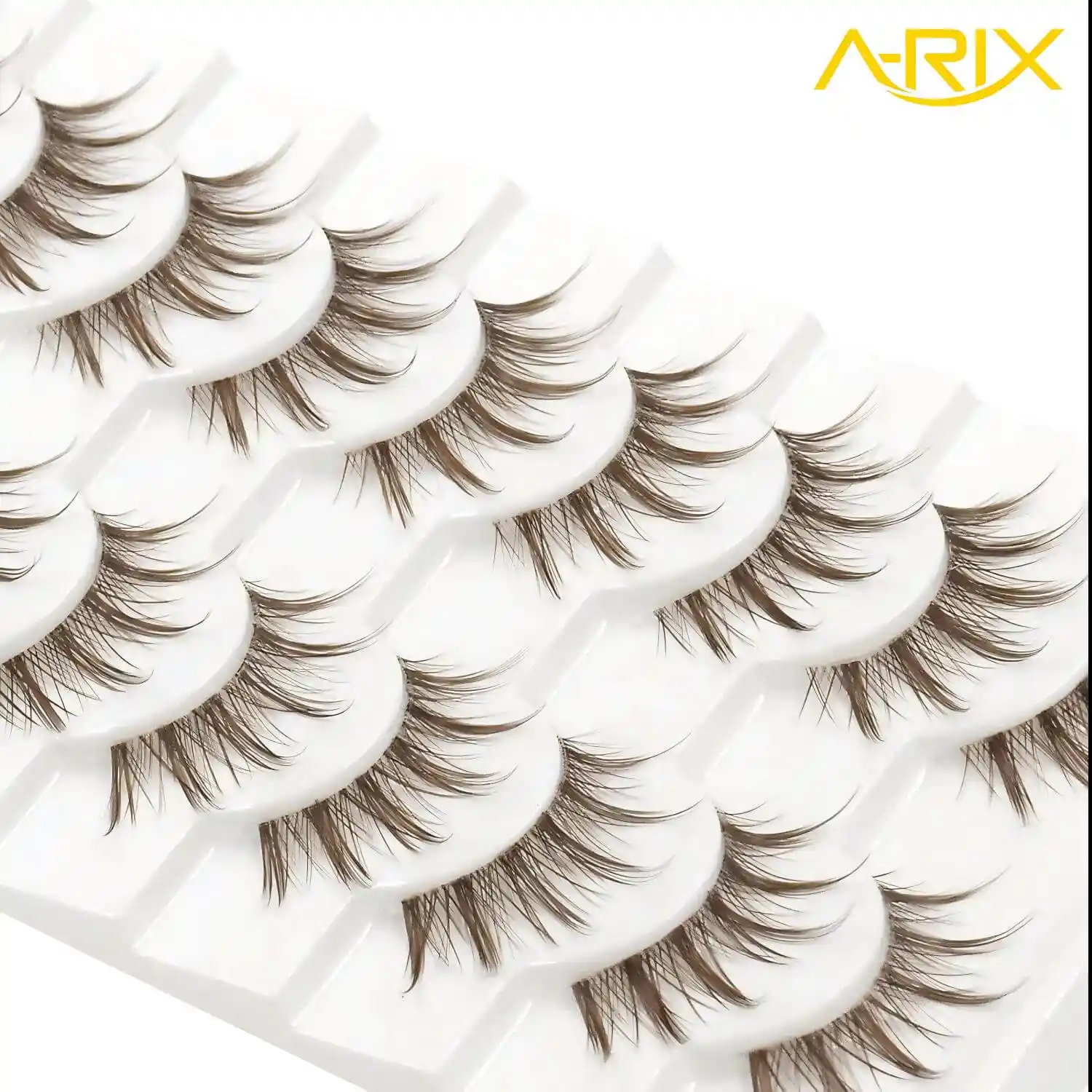 Brown false eyelashes