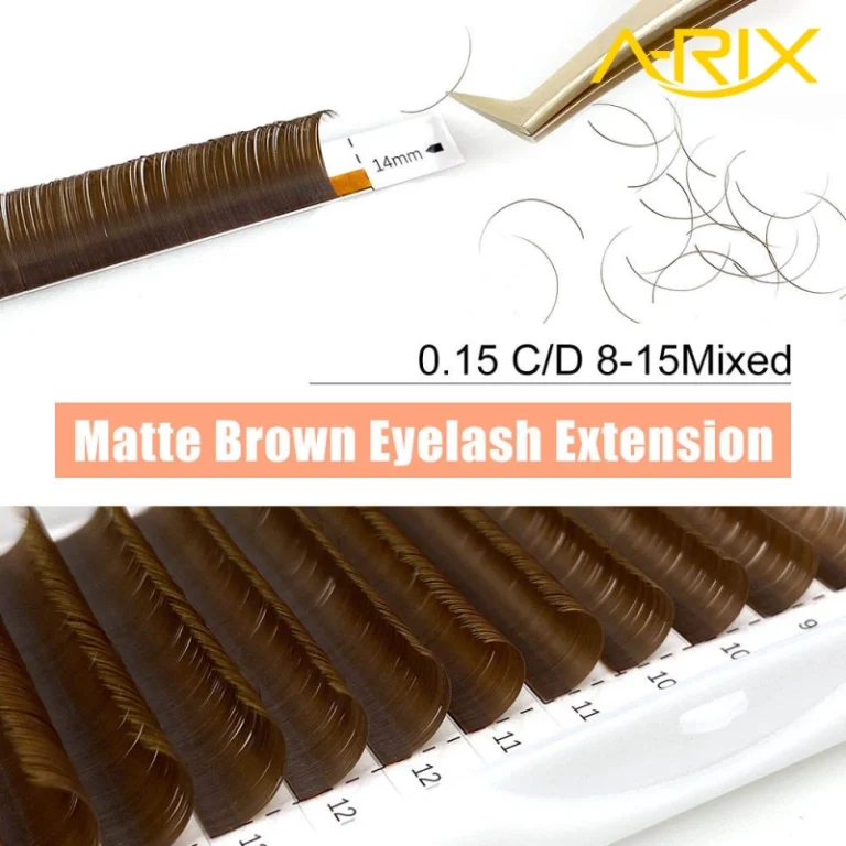 0.15mm-CD-Curl-Matte-Brown-Eyelash-Extension