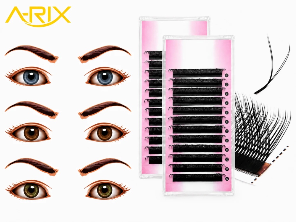 0.05/0.07mm Soft PBT YY Shape Lash Extensions Fluffy Wispy Volume Handmade Eyelash Extensions