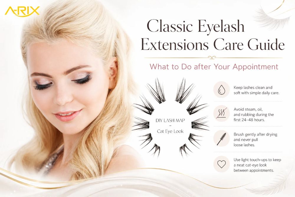 Classic Eyelash Extensions Care Guide: What to Do after Your Appointment
