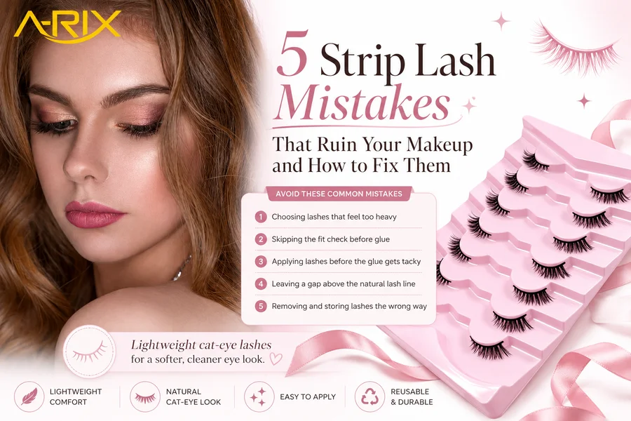 5 Strip Lash Mistakes That Ruin Your Makeup and How to Fix Them