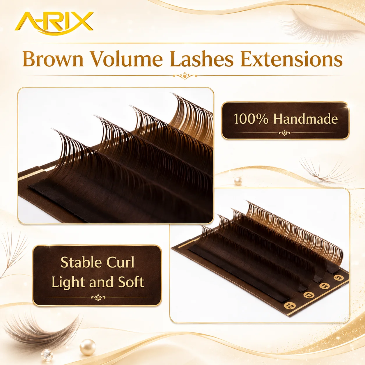 A-RIX Premium Dark Brown Eyelash Extensions Wholesale