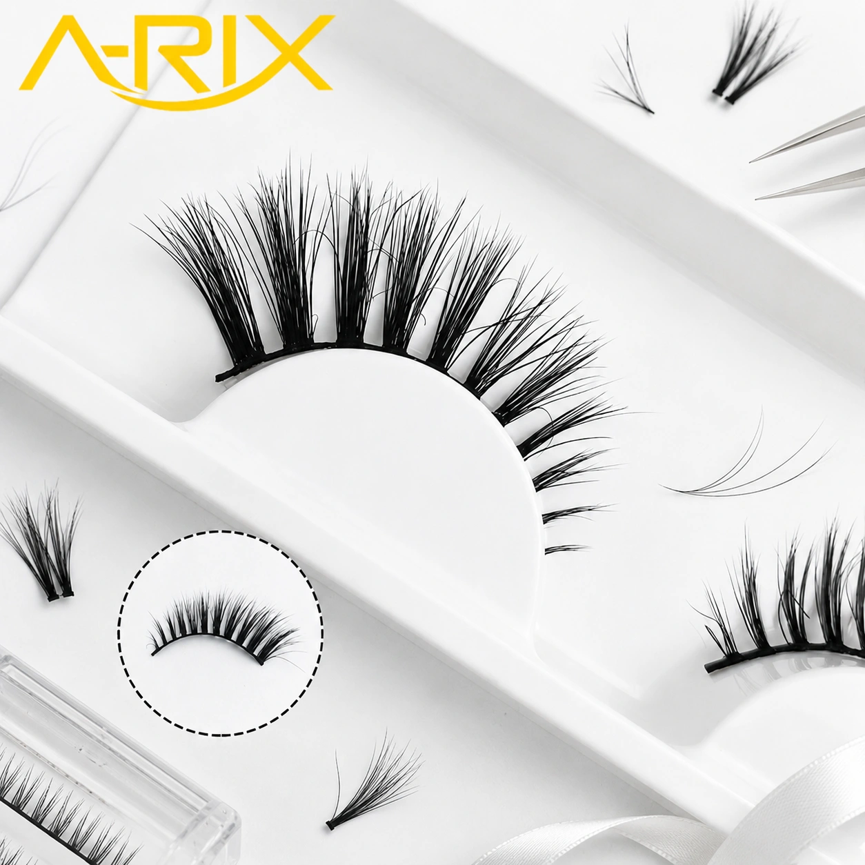 Vegan Dramatic Faux Mink Strip Eyelashes Hand Made Customizable