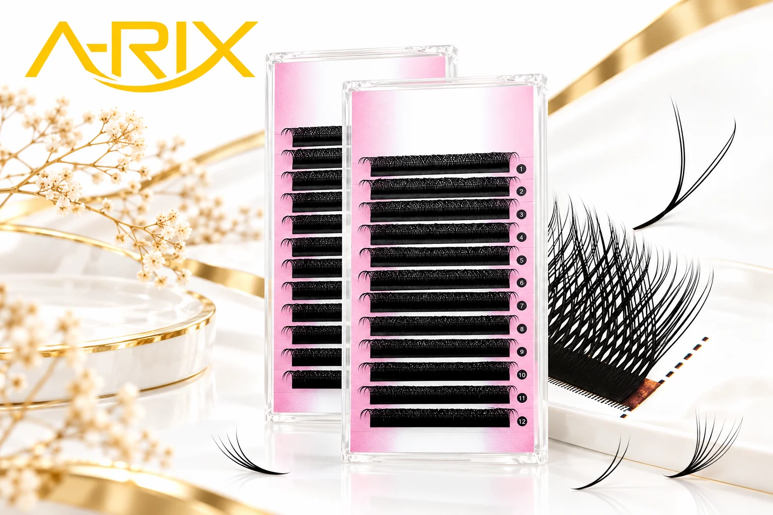 0.05 0.07mm Soft PBT YY Shape Lash Extensions Fluffy Wispy Volume Handmade Eyelash Extensions